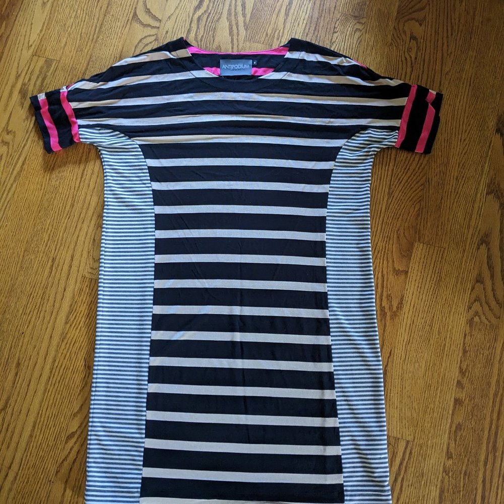 ANTIPODIUM Multicolor STRIPE DRESS  Size M